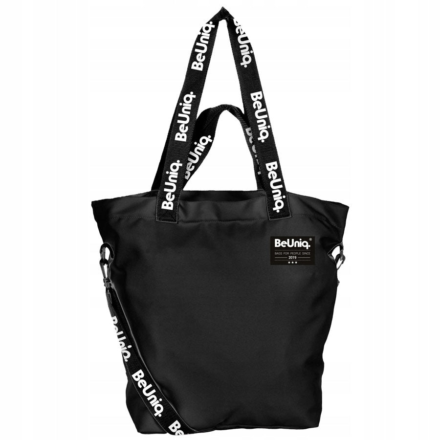 Shoulder Bag Casual BeUniq black for girl school fitness travel