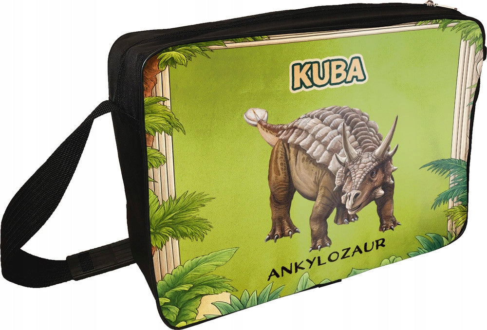Shoulder Bag Dinosaurs Ankylosaurus with Name Print