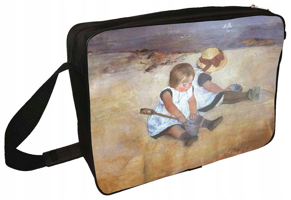 Shoulder Bag Girls Playing on the Beach Mary Cassatt
