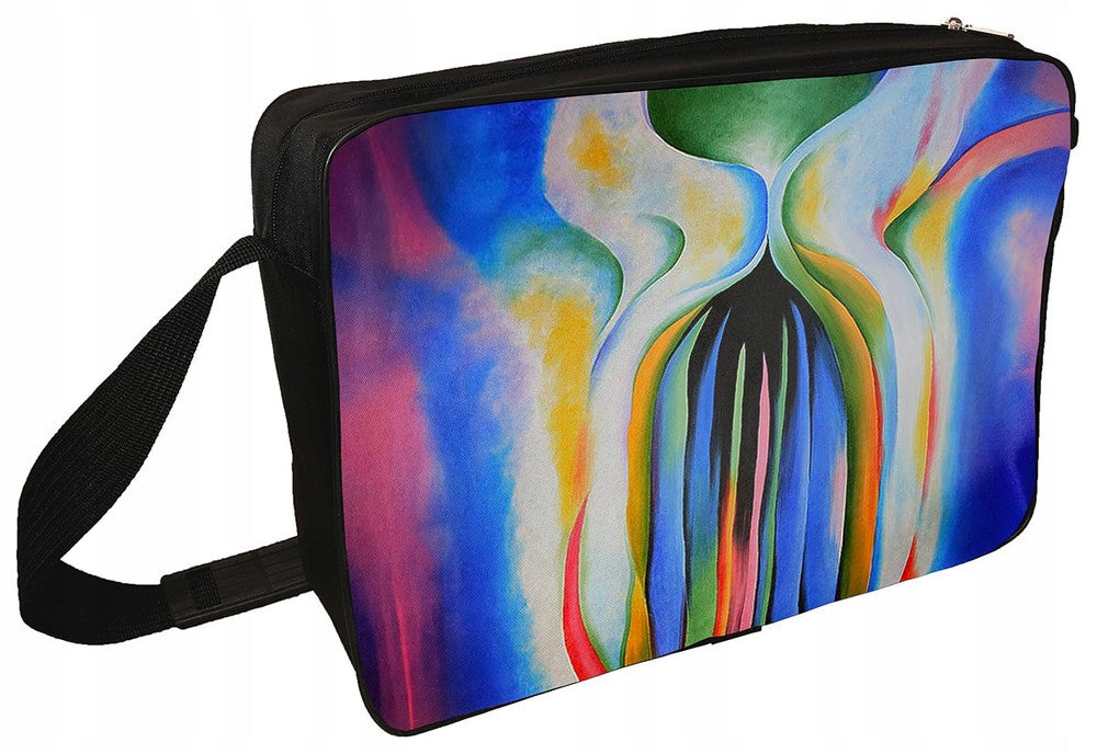 Shoulder Bag Grey Lines with Black, Blue and Yellow Georgia O’Keeffe Packaging status original
