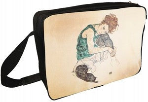 Shoulder Bag Sitting Woman with Raised Knee Egon Schiele