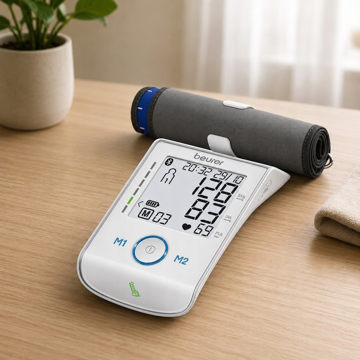 Shoulder Blood Pressure Monitor Beurer BM85 Pressure Measurement 2 Bluetooth Memory Brand Beurer
