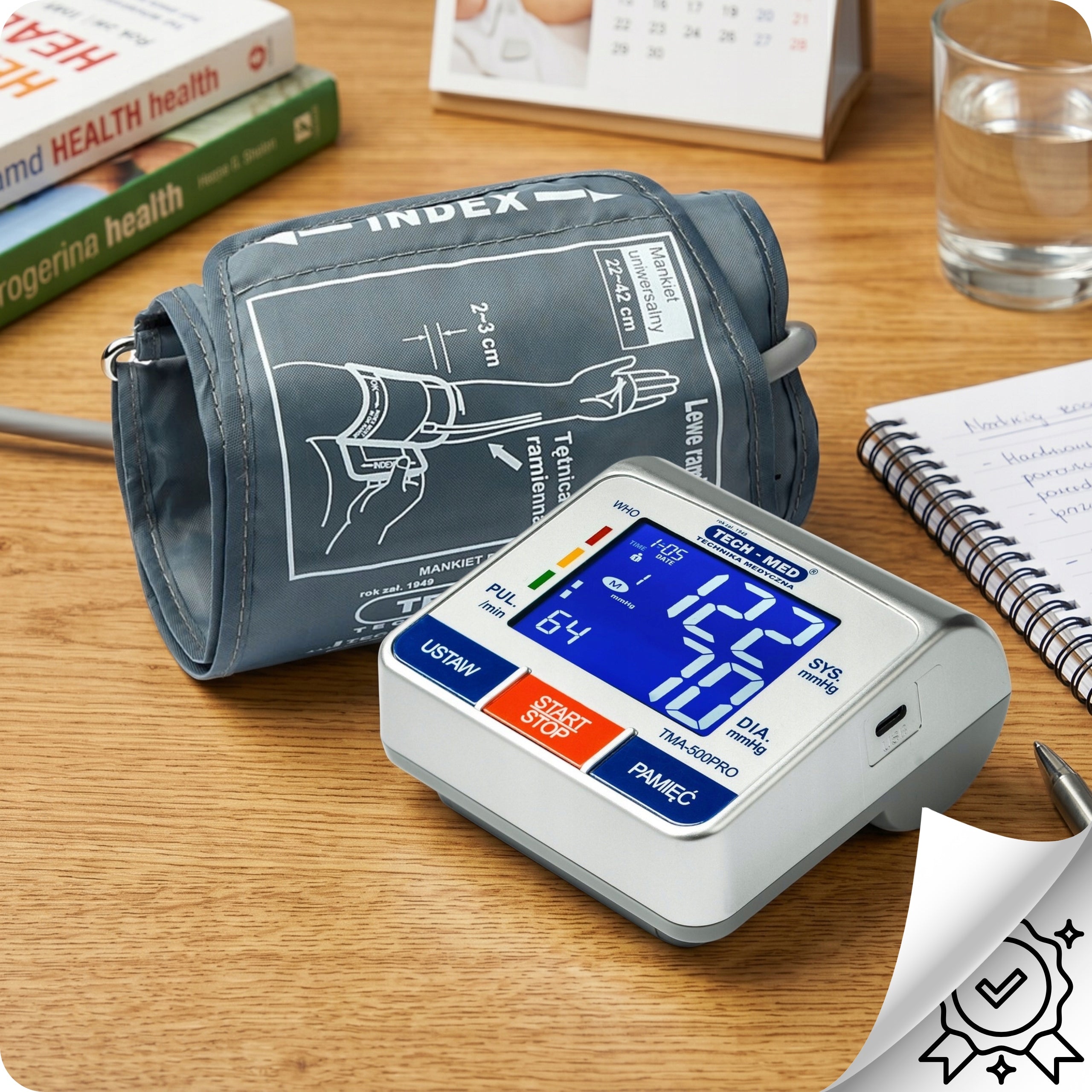 Shoulder Blood Pressure Monitor Electronic ARRHYTHMIA Cuff 22-42cm TMA500 PRO Medical device yes