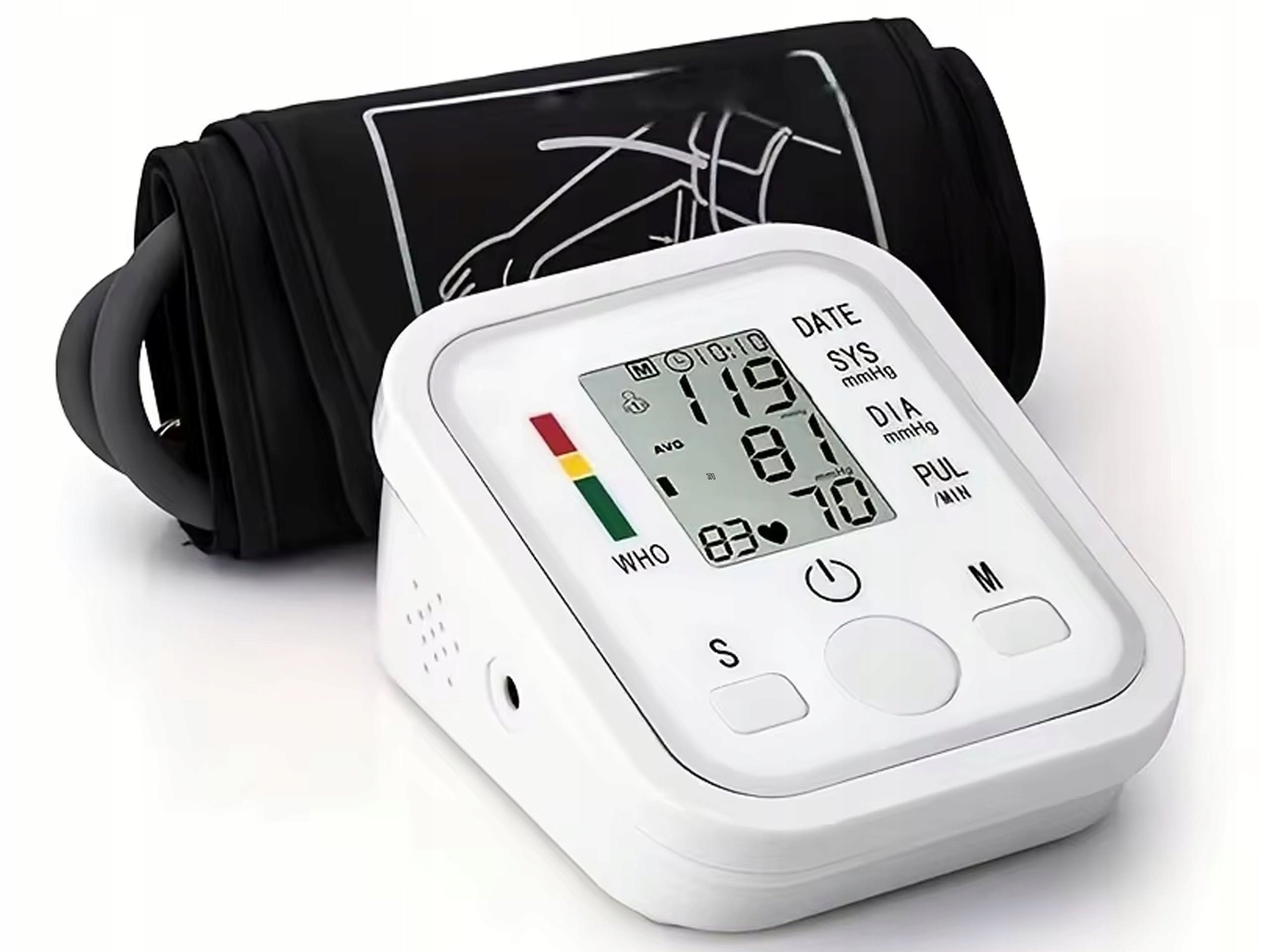 Shoulder Blood Pressure Monitor Electronic LCD Display Hand Memory Case