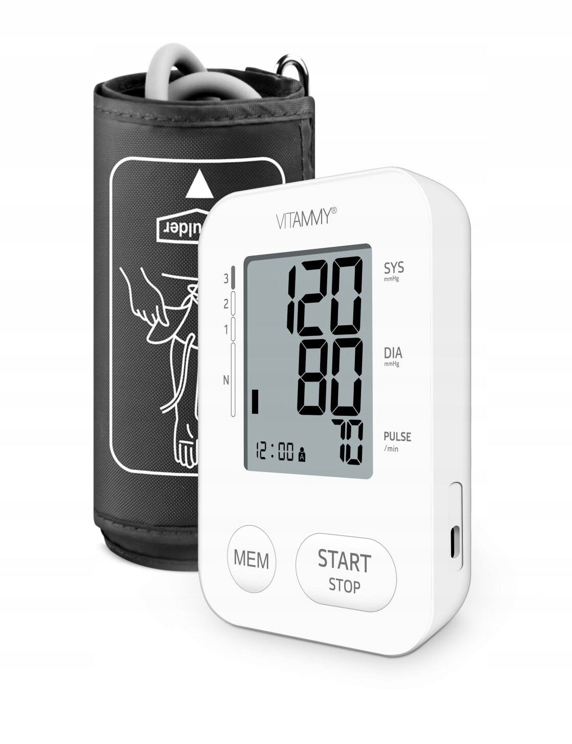Shoulder Blood Pressure Monitor VITAMMY Next 2 White Medical device no