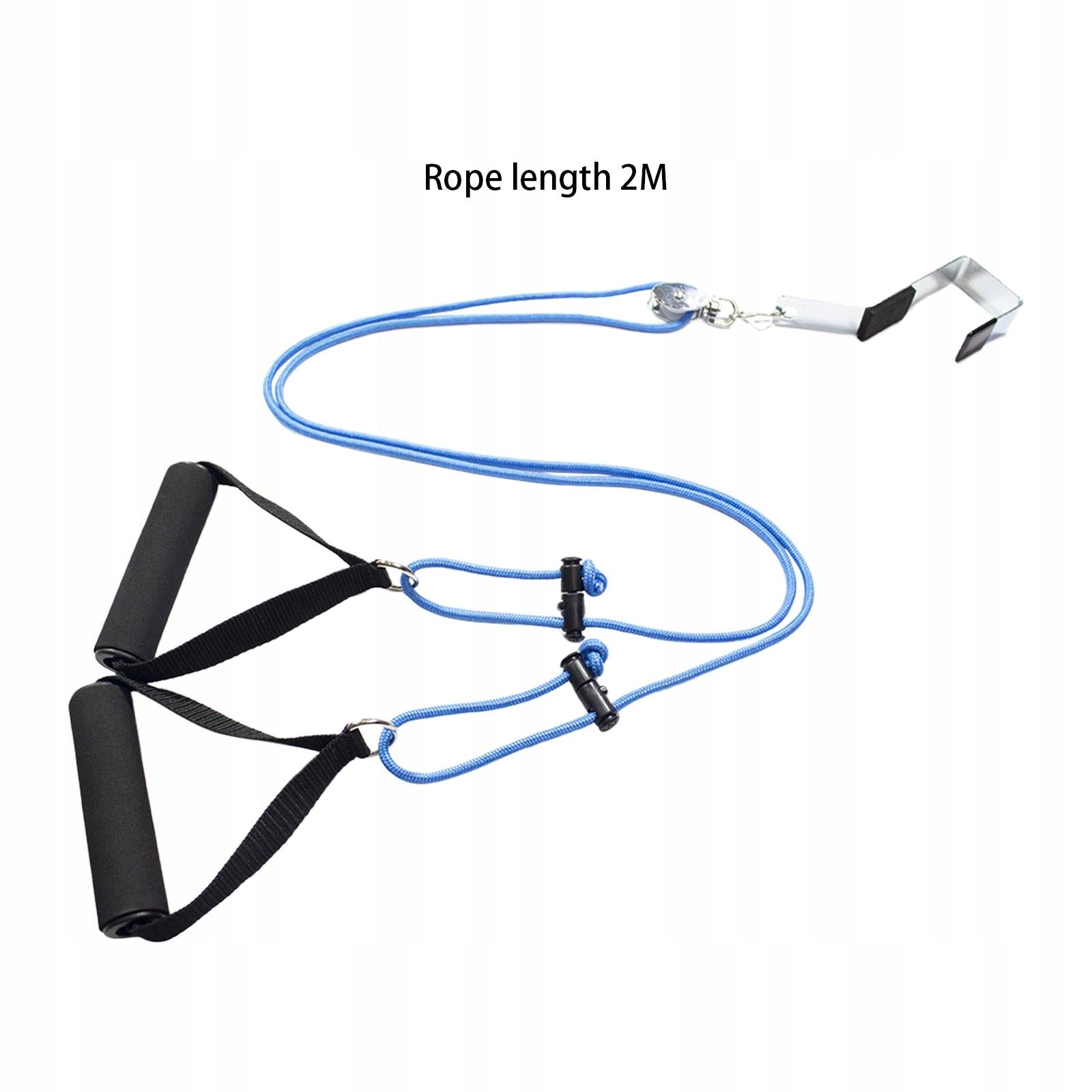 Shoulder Pulley Over The Door Fitness Equipment Adjustable Rope Length Blue Packaging status original