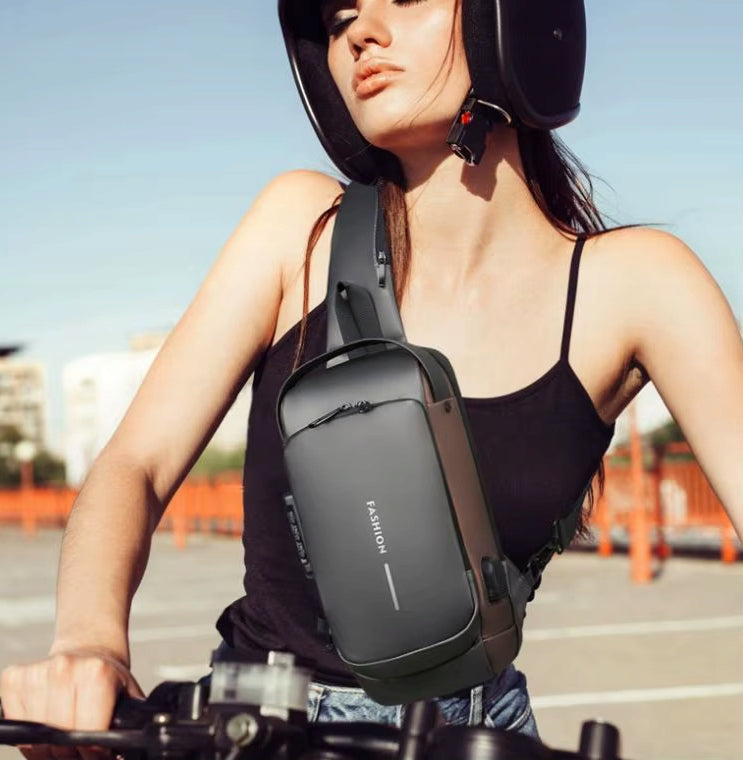 Shoulder backpack – USB, waterproof, anti-theft black EAN (GTIN) 5903857421330
