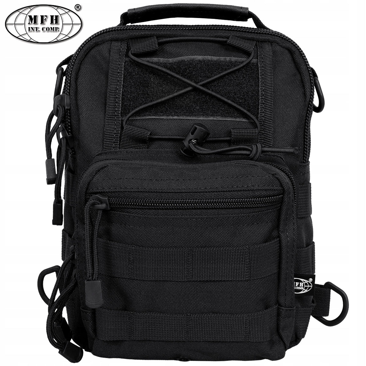 Shoulder backpack military pouch bag MFH adjustable Molle black +GR. Brand MFH