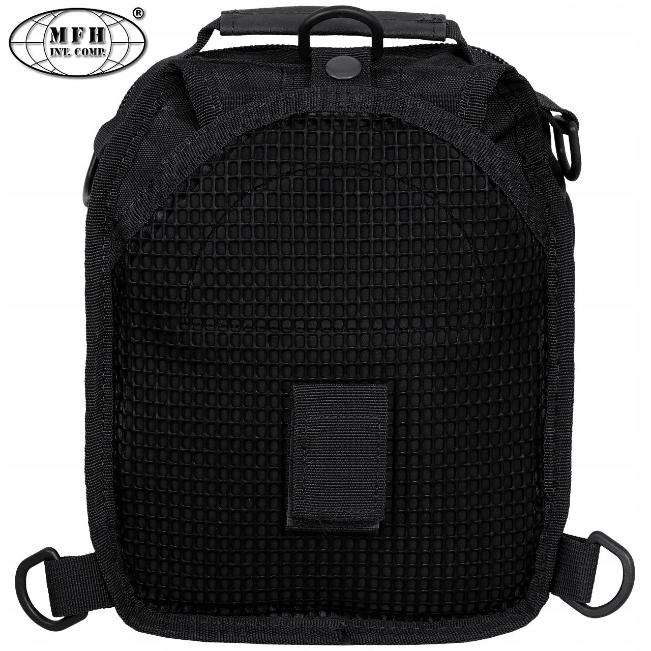 Shoulder backpack military pouch bag MFH adjustable Molle black +GR. Manufacturer code 30700A