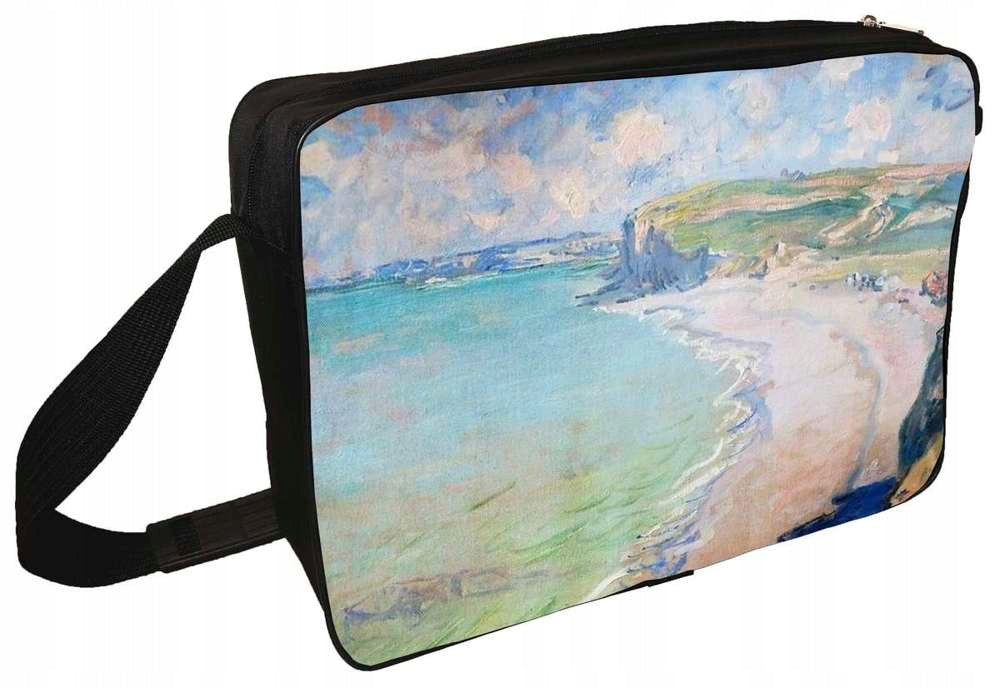Shoulder bag Beach in Pourville Claude Monet