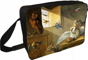 Shoulder bag Family of owls, other birds and cat Jan van Kessel (older)