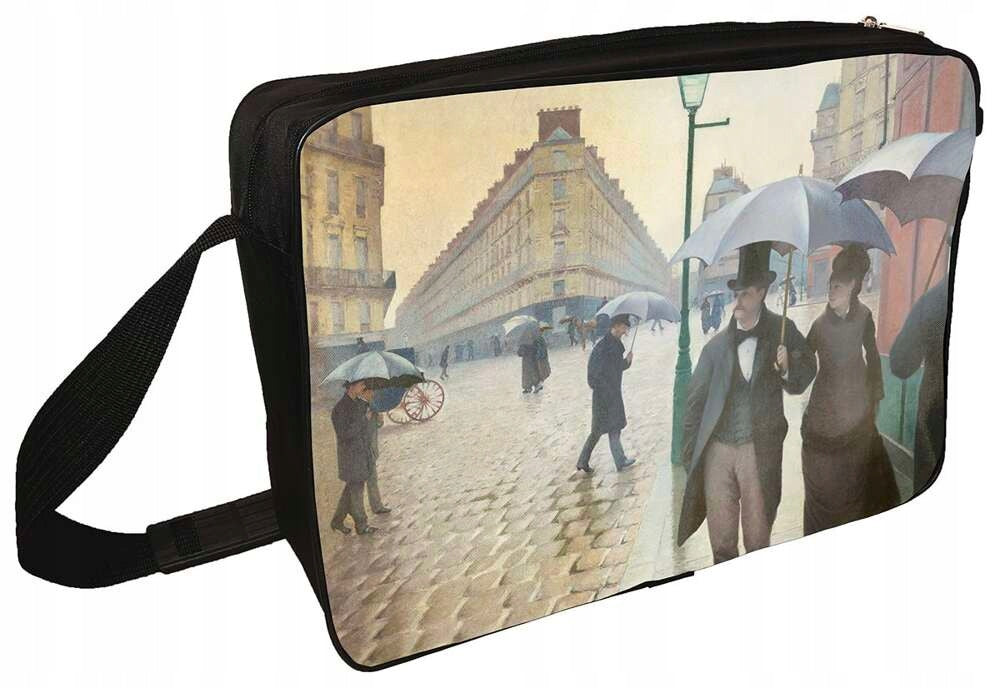 Shoulder bag Paris. Rainy day Gustave Caillebotte