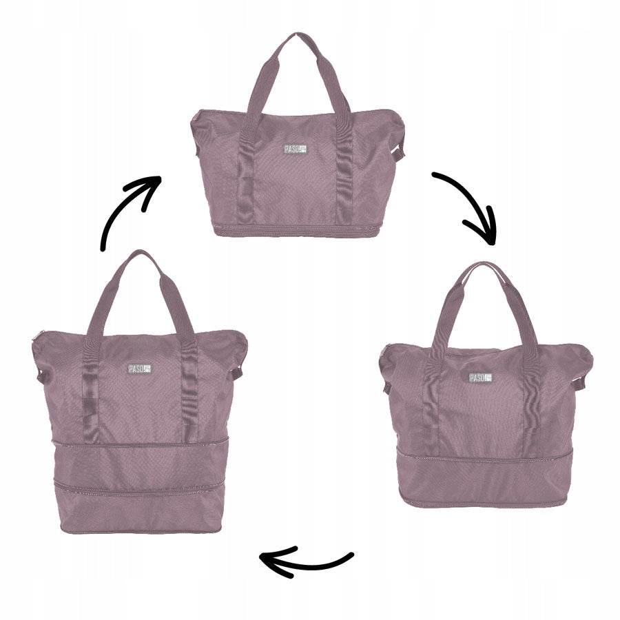 Shoulder bag Paso pink women's shopper with adjustable depth Brand Paso