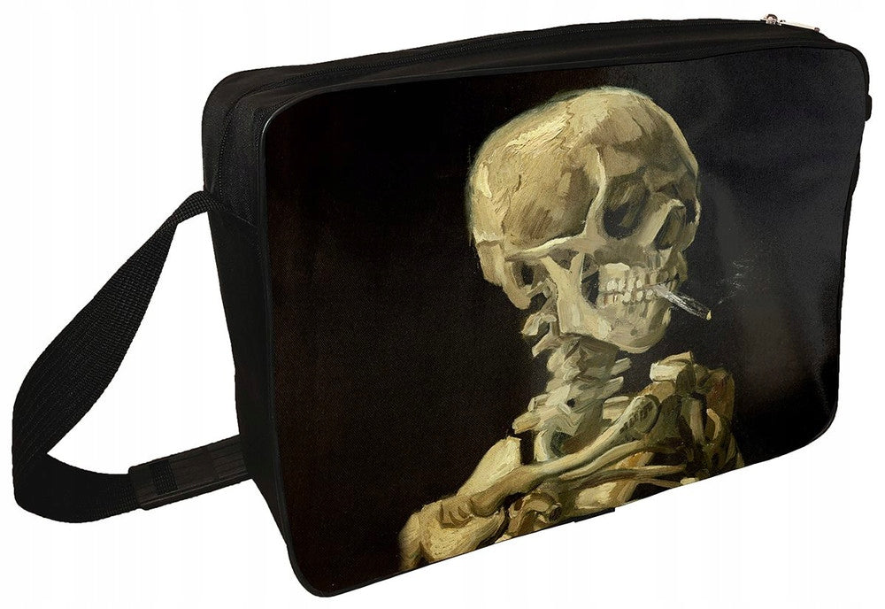 Shoulder bag Skull with smoking cigarette Vincent Van Gogh Packaging status original