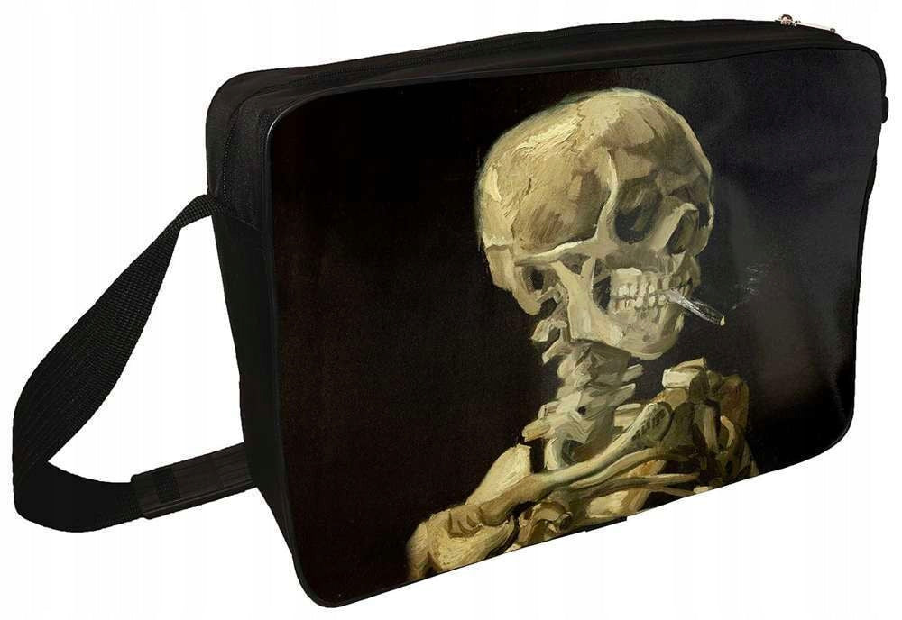 Shoulder bag Skull with smoking cigarette Vincent Van Gogh