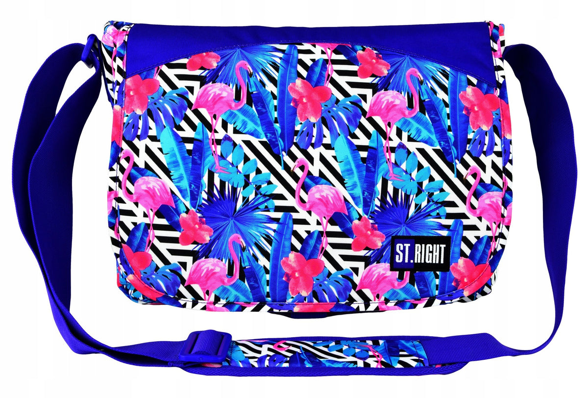 Shoulder bag St. Majewski FLAMINGO PINK BLUE MESSENGER BAG