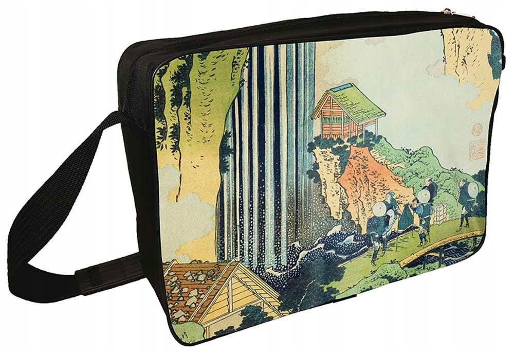 Shoulder bag Waterfall Ono on the road Kisokaidō Katsushika Hokusai