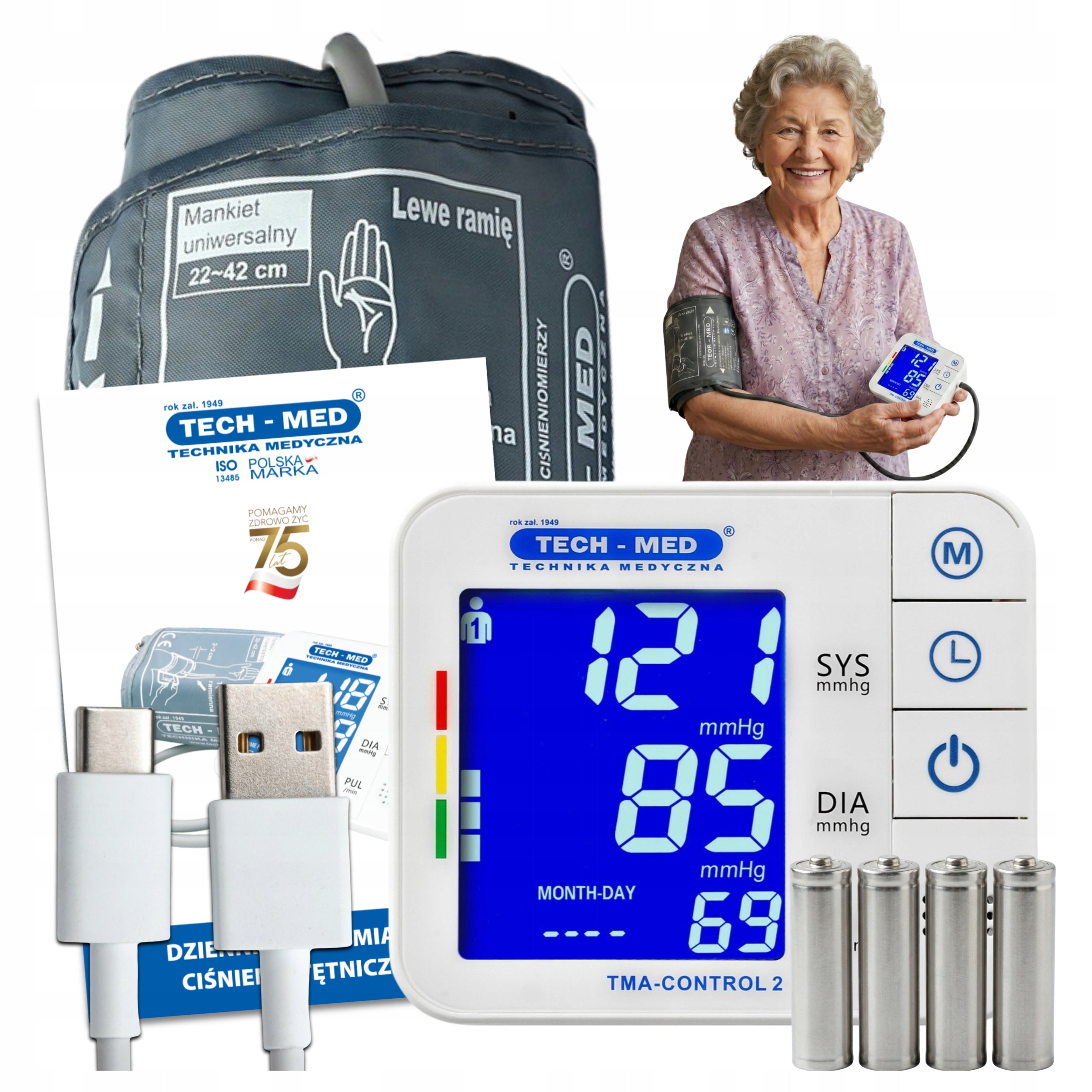 Shoulder blood pressure monitor Arrhythmia Speaks in Polish+ Journal FREEBIE TECH-MED