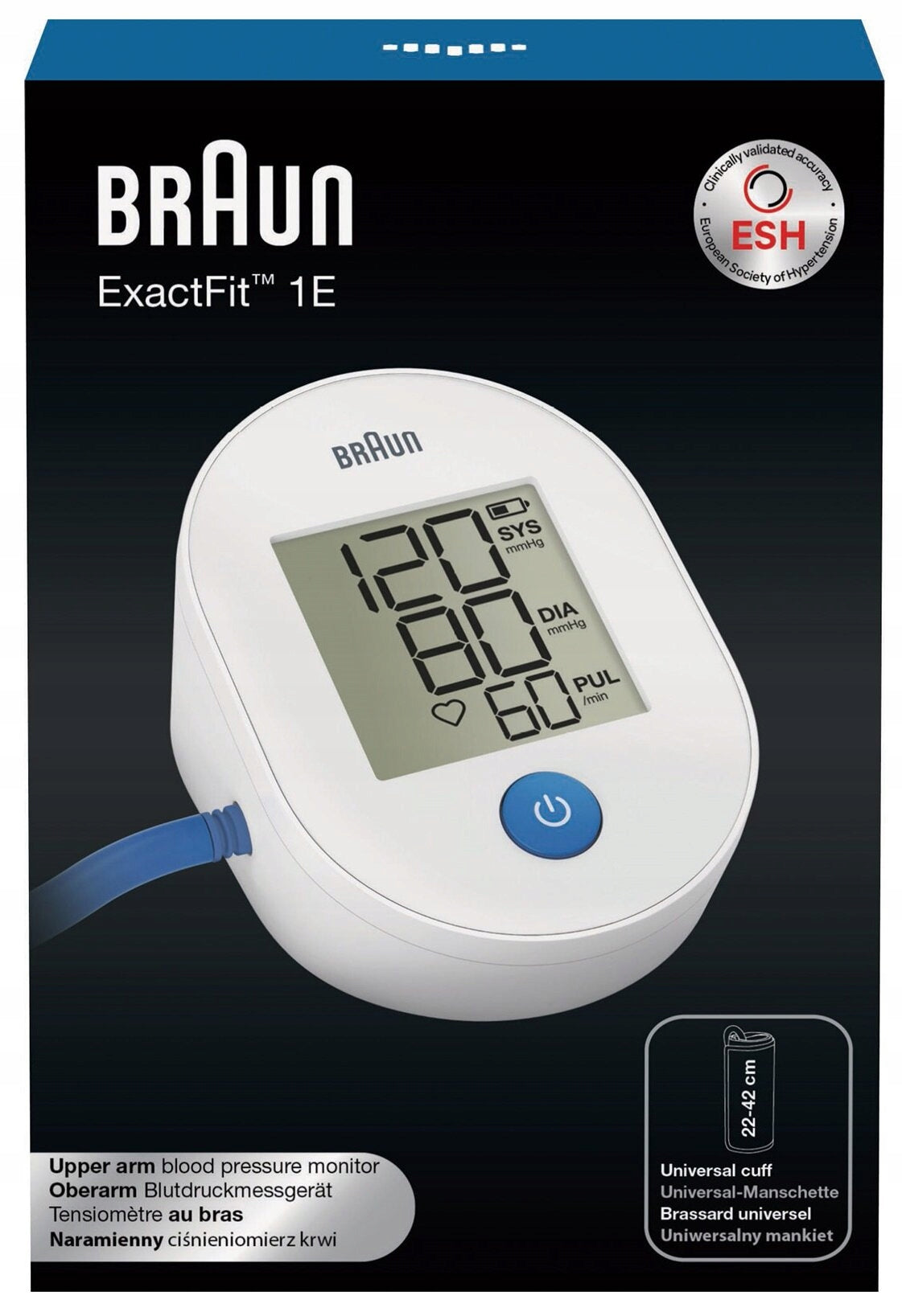Shoulder blood pressure monitor BRAUN ExactFit 1E BUA4000EU Batteries included no