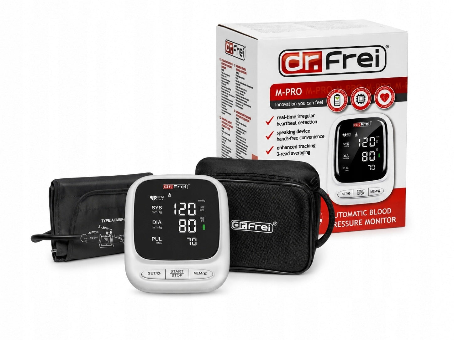 Shoulder blood pressure monitor M-PRO Dr. Frei automatic accurate USB-C pulse