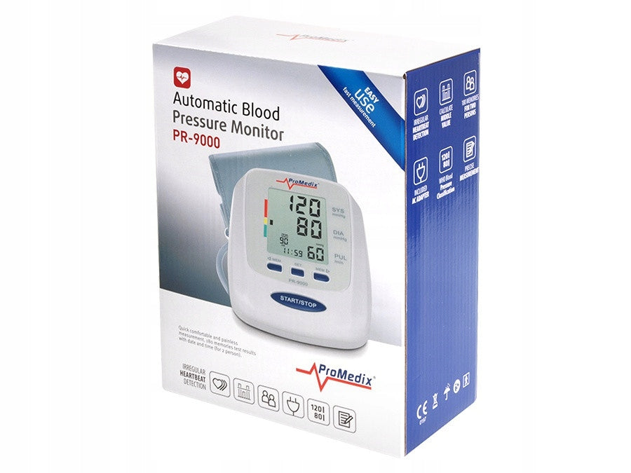 Shoulder blood pressure monitor ProMedix PR-9000 cover power supply Medical device yes