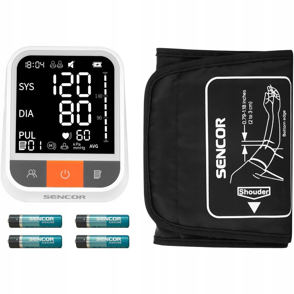 Shoulder blood pressure monitor Sencor SBP 1500WH LCD screen heart rate Bluetooth Manufacturer code SBP 1500WH