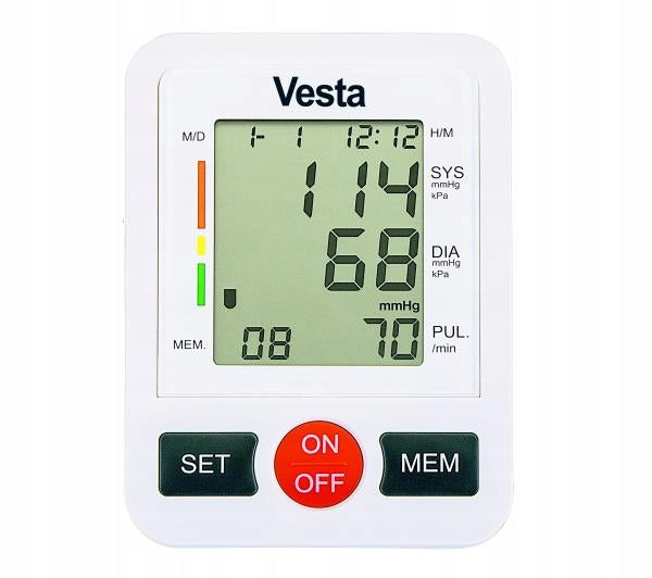 Shoulder blood pressure monitor Vesta EBPM01 display Medical device no