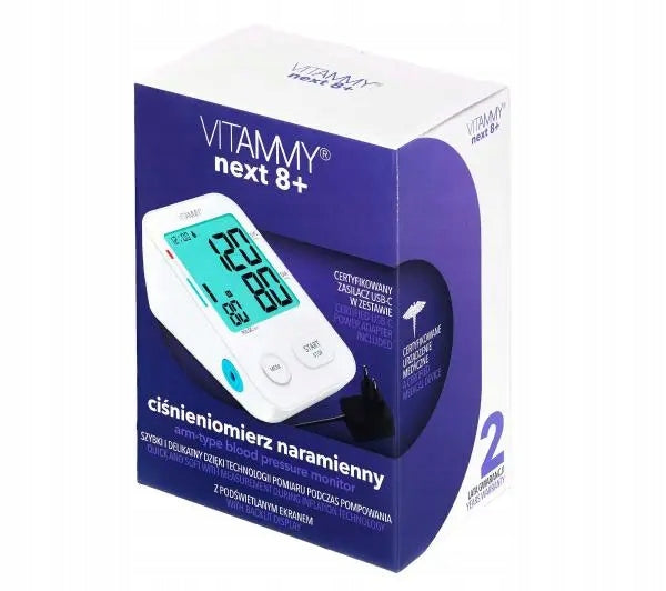 Shoulder blood pressure monitor Vitammy Next 8+ Pulse Arrhythmia detection Manufacturer of a medical device Vitammy