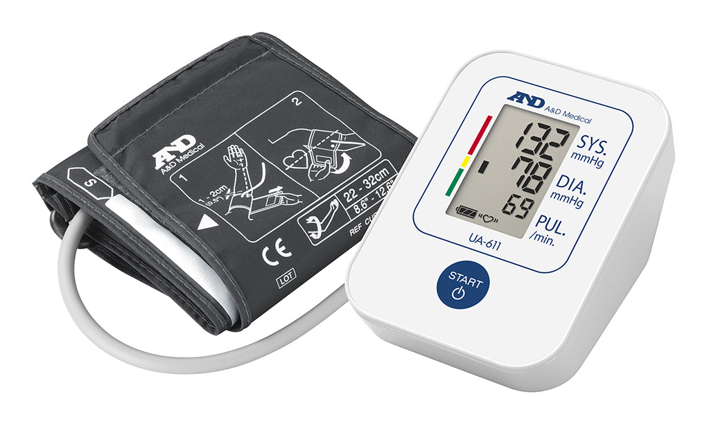 Shoulder blood pressure monitor, automatic IHB/arrhythmia, 1-button AND A&D UA-611 Medical device yes