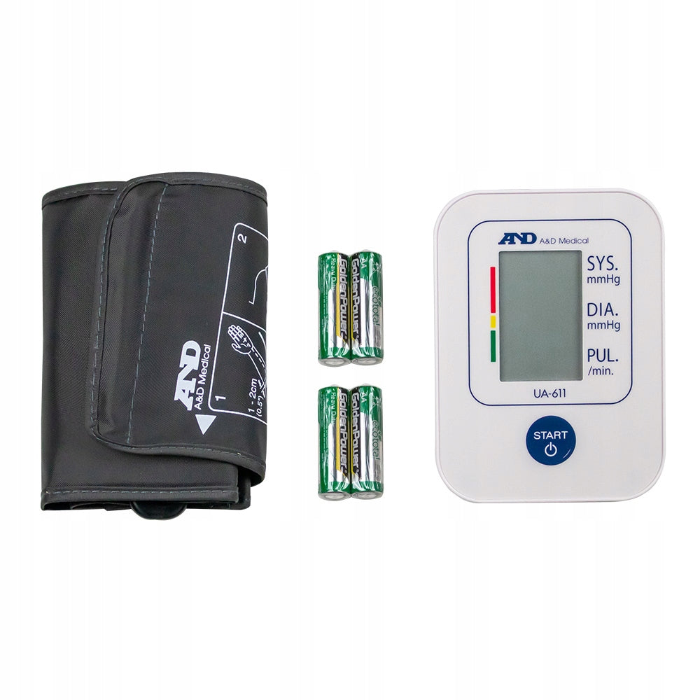 Shoulder blood pressure monitor, automatic IHB/arrhythmia, 1-button AND A&D UA-611 Packaging status original