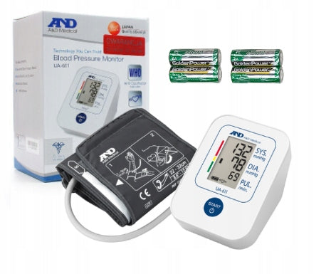 Shoulder blood pressure monitor, automatic IHB/arrhythmia, 1-button AND A&D UA-611