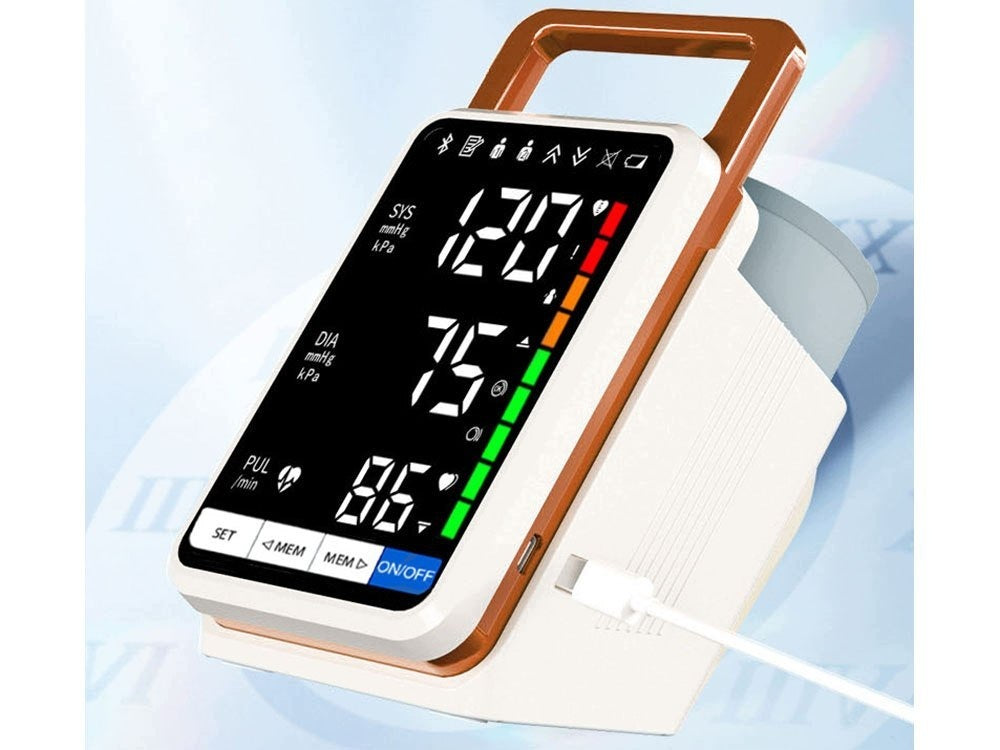 Shoulder blood pressure monitor readable ekan arrhythmia pressure measuring apparatus Medical device no