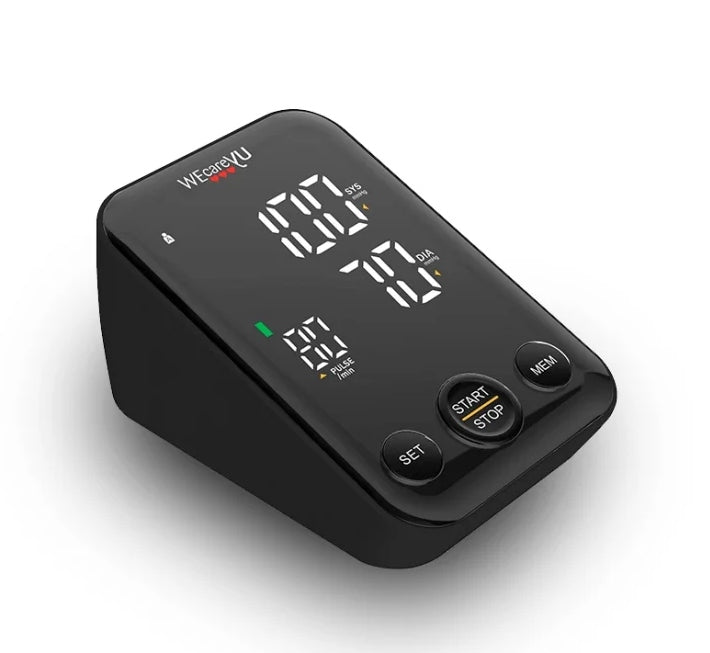 Shoulder blood pressure monitor with WECAREYU CARDIO-TOP TALKING display Medical device no