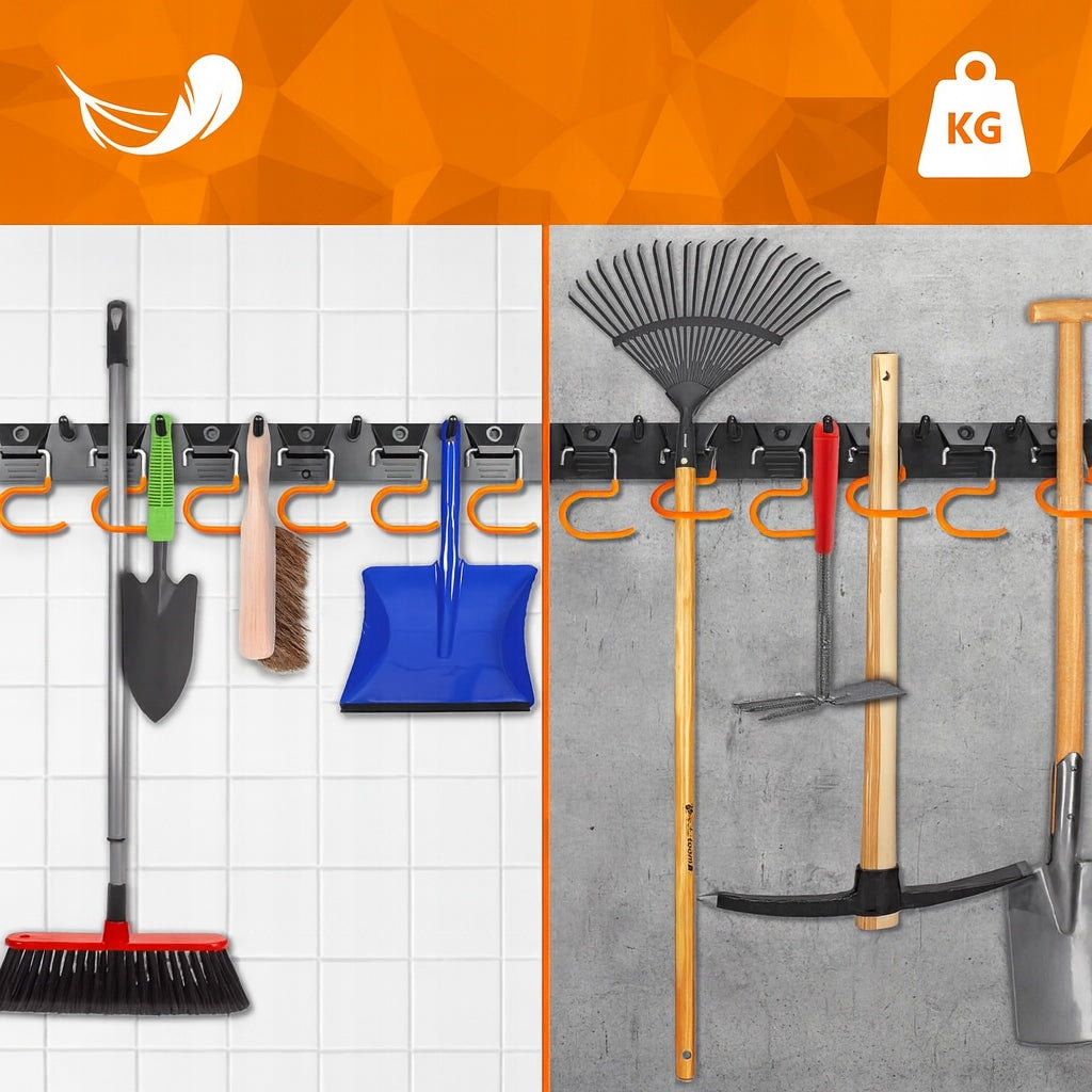 Shovel Holder Wall Hanger Garden Tools Shovel Kilof Hooks 40 Kind rail with hangers