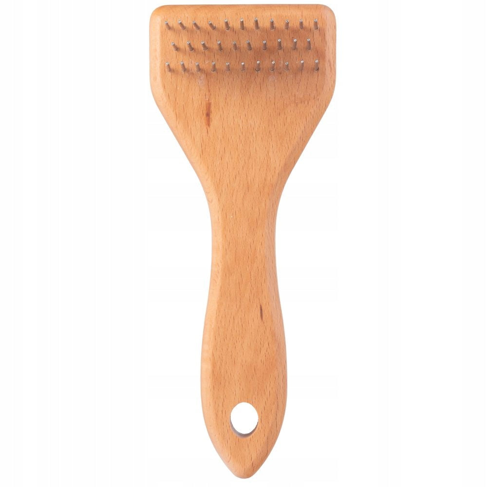 Show Tech Row Rake - wooden carded for knots, with 3 rows of needles Brand Show Tech
