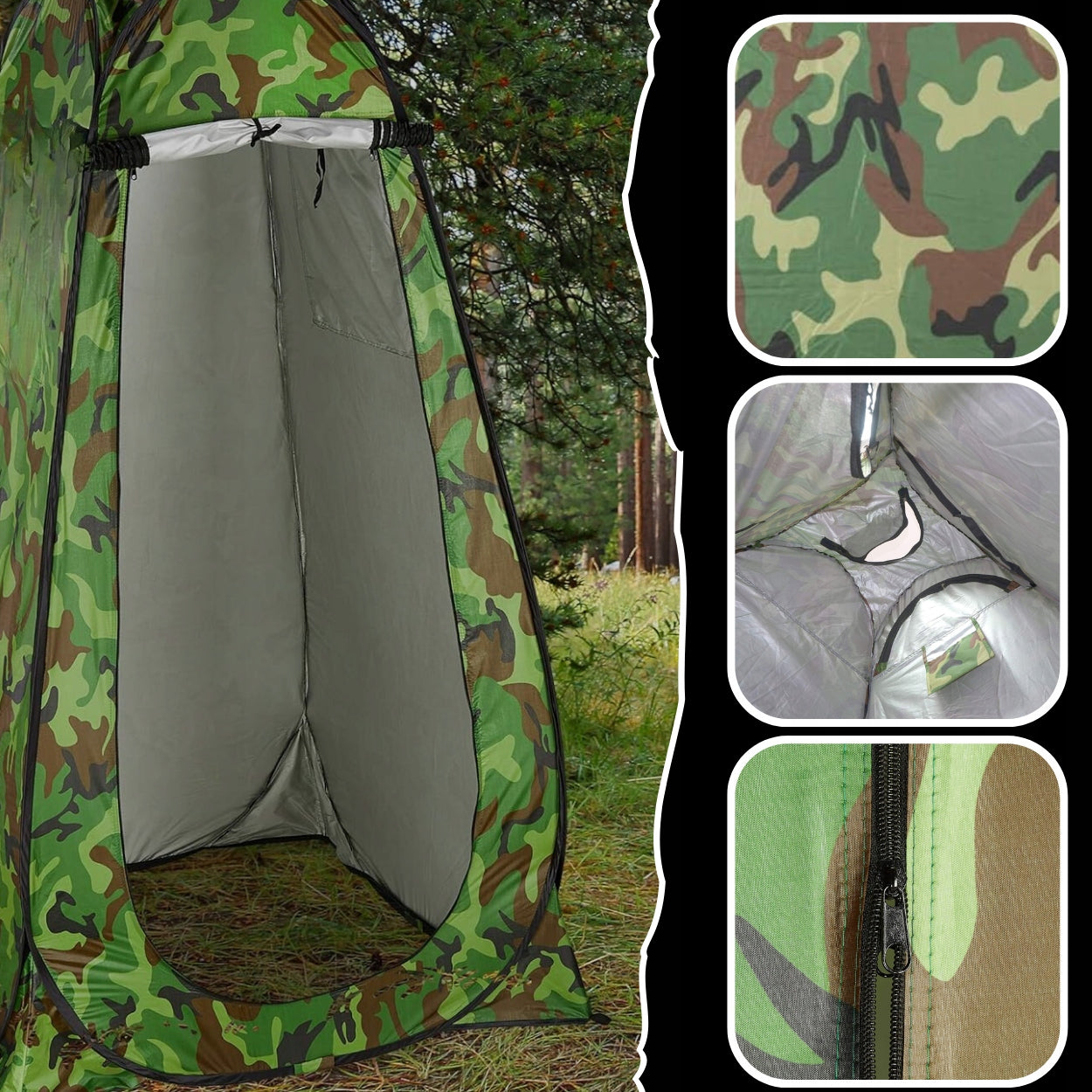 Shower Tent Changing Room Toilet Portable Beach Camping Manufacturer code Namiot na Prysznic Przebieralnia Toaleta Moro