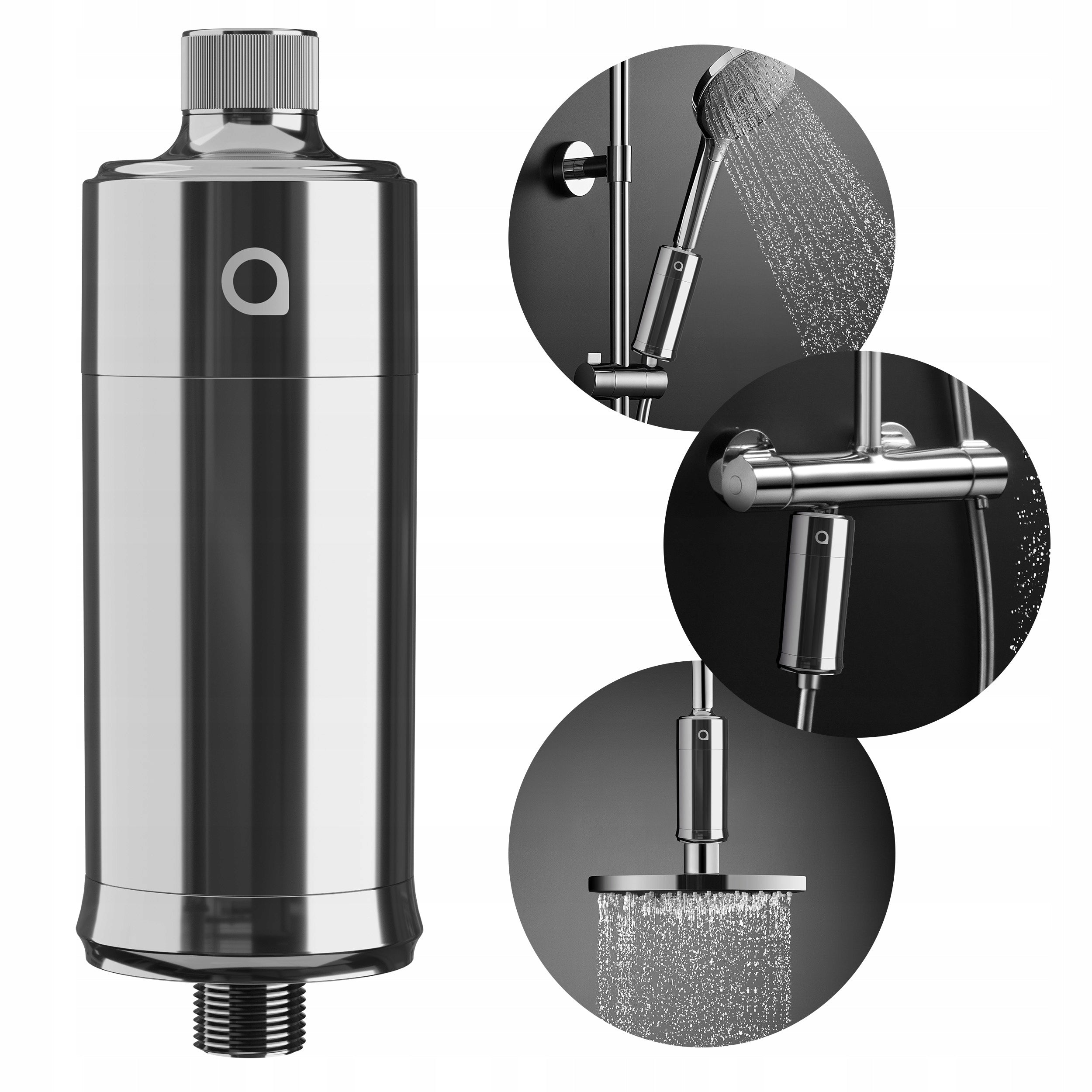 Shower water filter AquaFloow for shower silver 20 layers - 1 pc. Manufacturer code AF112-SL
