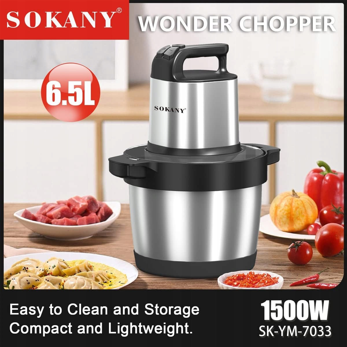 Shredder electric shredder SK-YM-7033 1500 W 6,5 l Product weight with unit packaging 4 kg