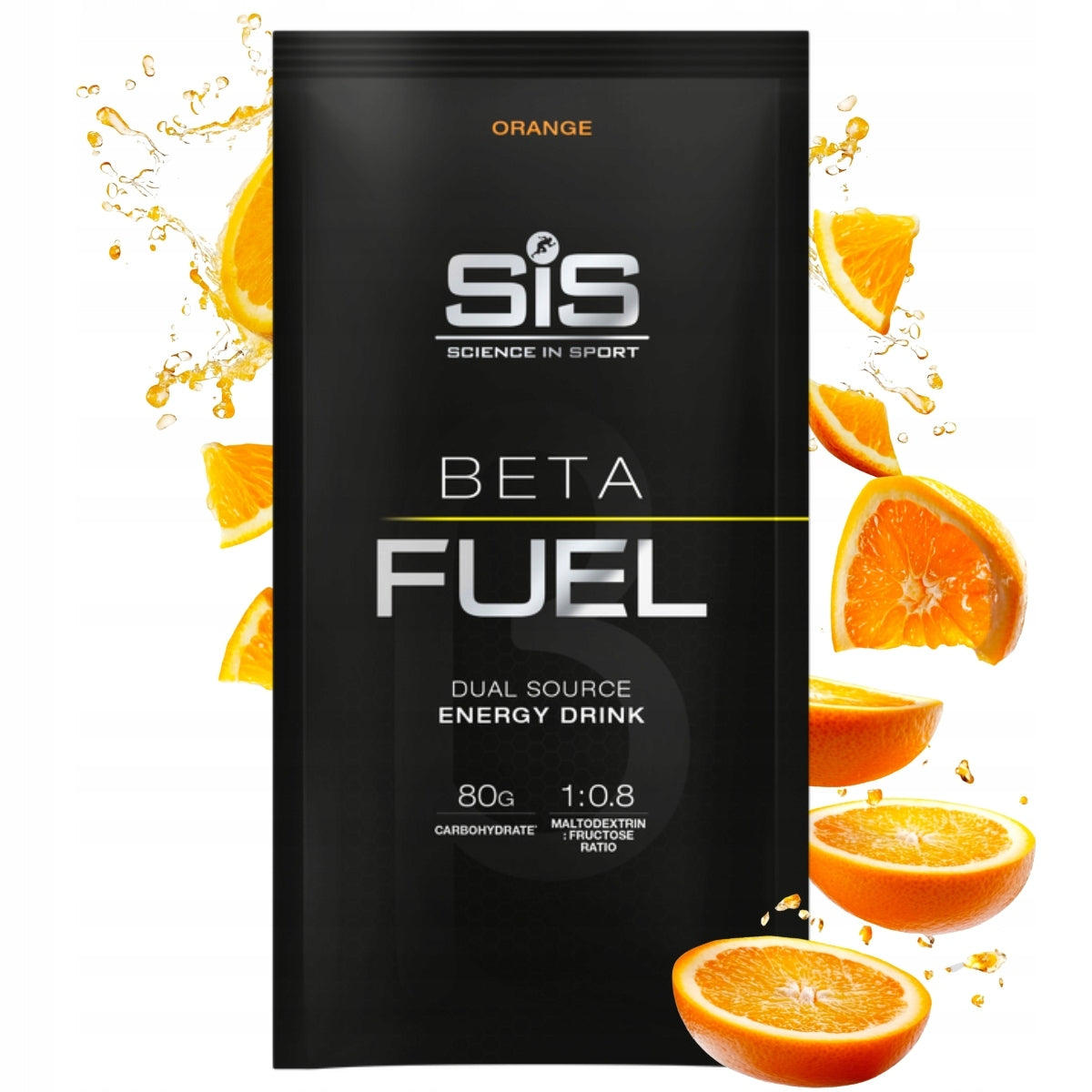 SiS Beta Fuel 82g ENERGY WITHOUT CAFFEINE CARBOHYDRATES | ORANGE / ORANGE