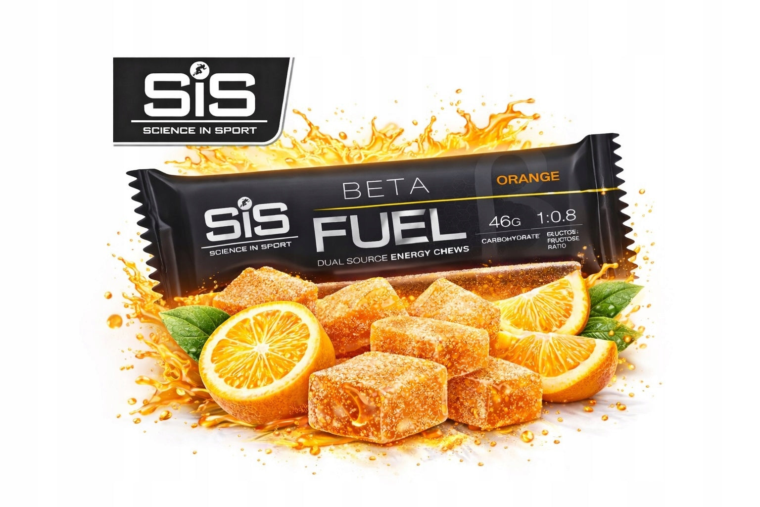 SiS Beta Fuel Energy Chew Orange 60g Energy Jelly 46g Carbo
