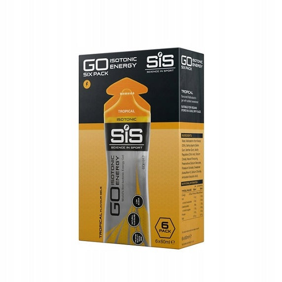 SiS Go isotonic Tropical Fruit Energy Gel - Set of 6x60ml