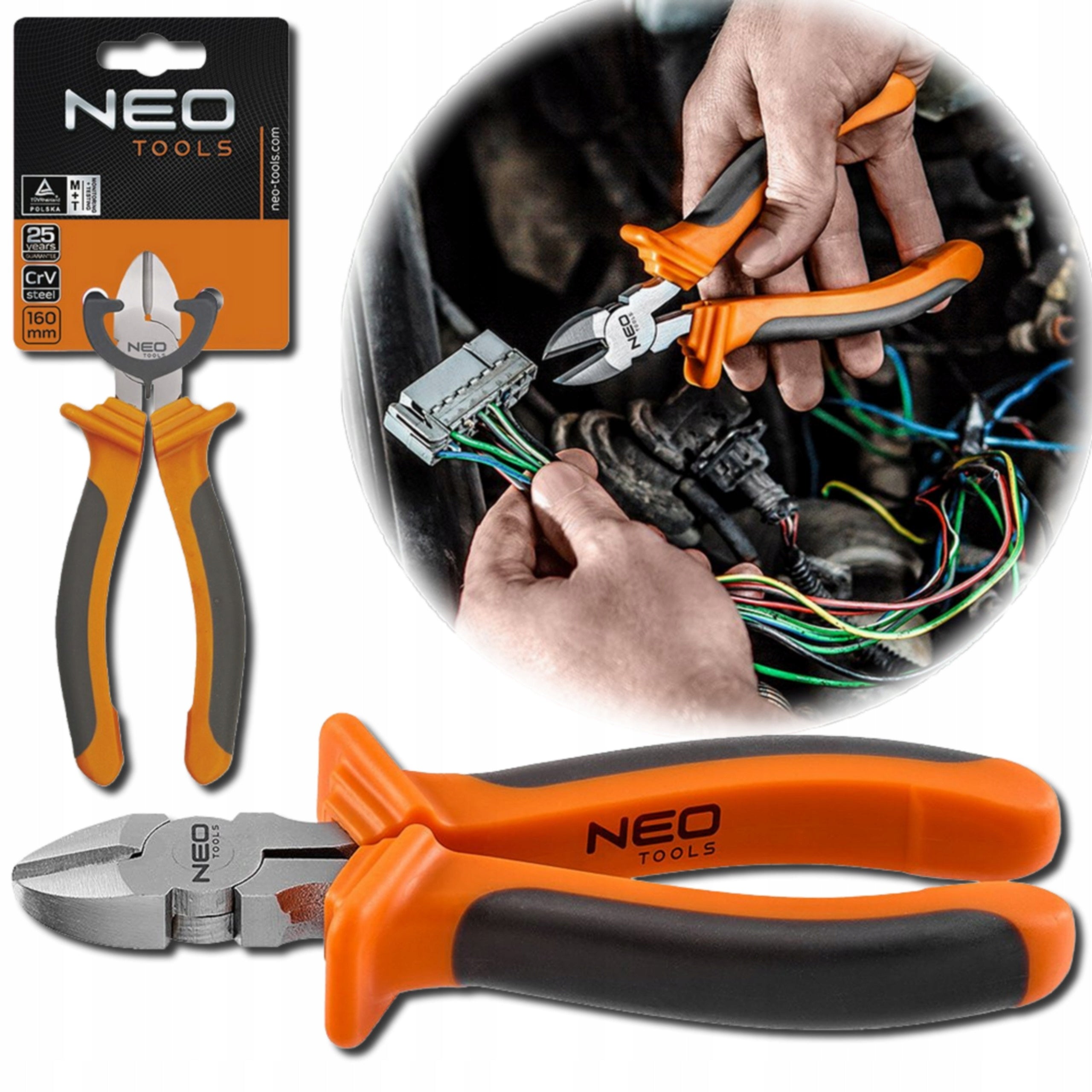 Side pliers 160mm Cable cutters Wires NEO TOOLS Cutting
