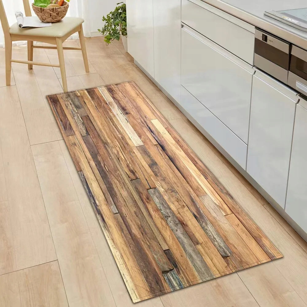 Sidewalk for Kitchen Anti-slip 50x160 cm Bronze Rug Wood Pattern Manufacturer code DYWK_82 50X160