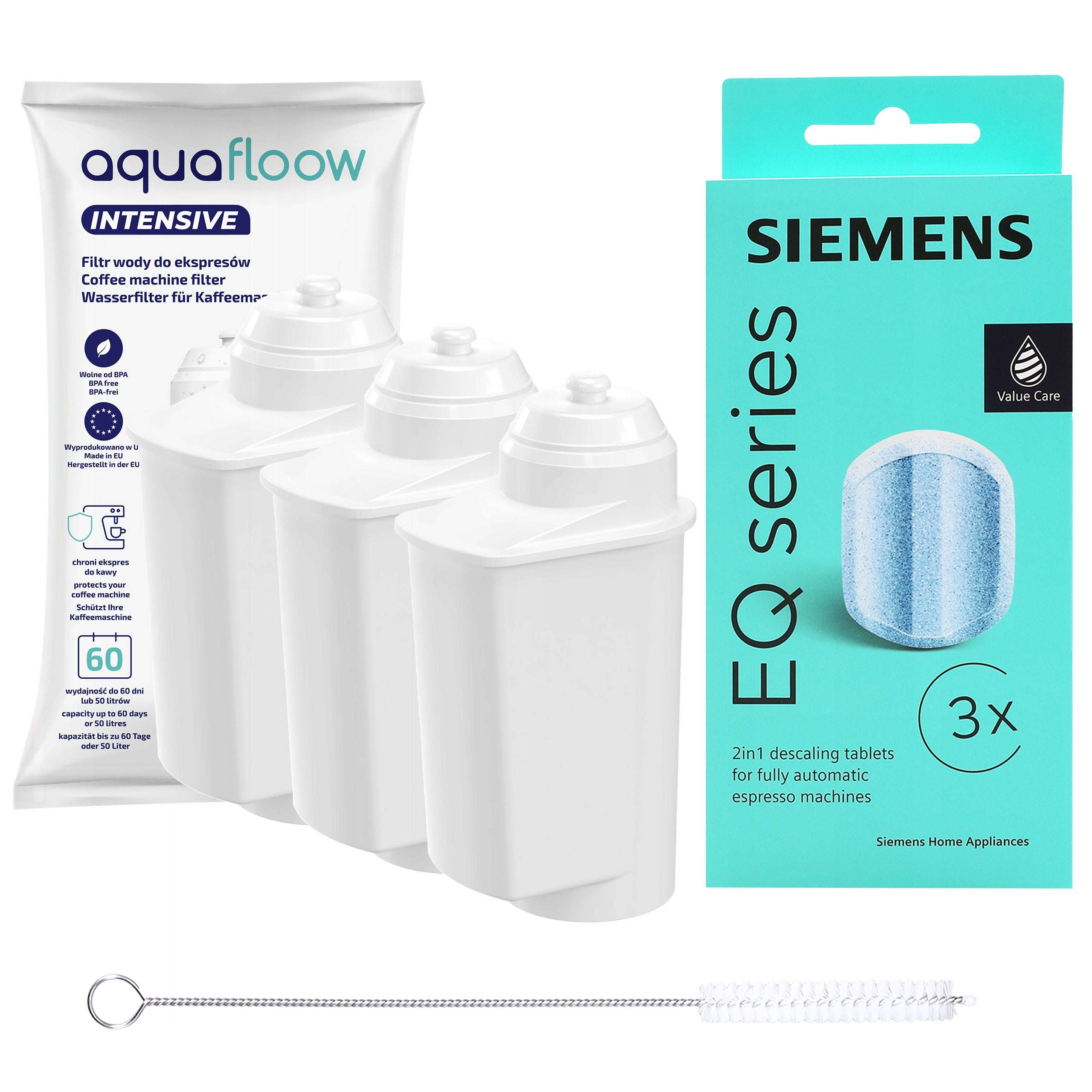 Siemens TZ80002 Descaling Tablets + 3x Water Filter For Siemens Machine