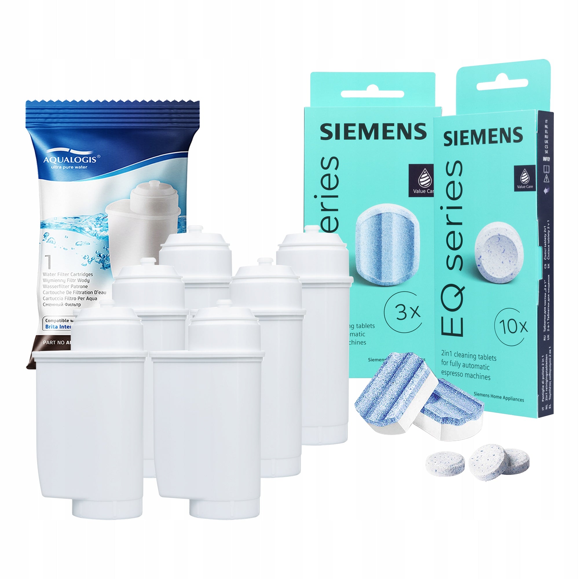 Siemens Tablets and Descaler + 6x Filter For AL-Inte Machine