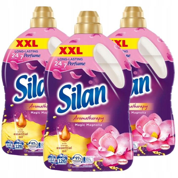 Silan Aromatherapy Magic Magnolia Rinse Liquid 3x2,772L (378 Washes) Packaging status original