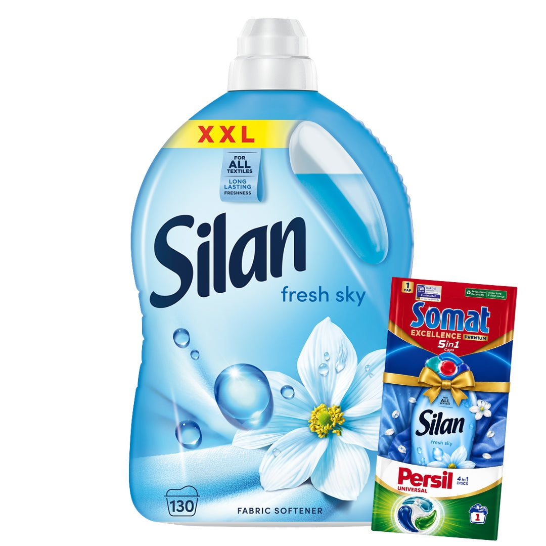 Silan Fresh Sky Rinse Liquid 2,86L 130 Washes + Freebie