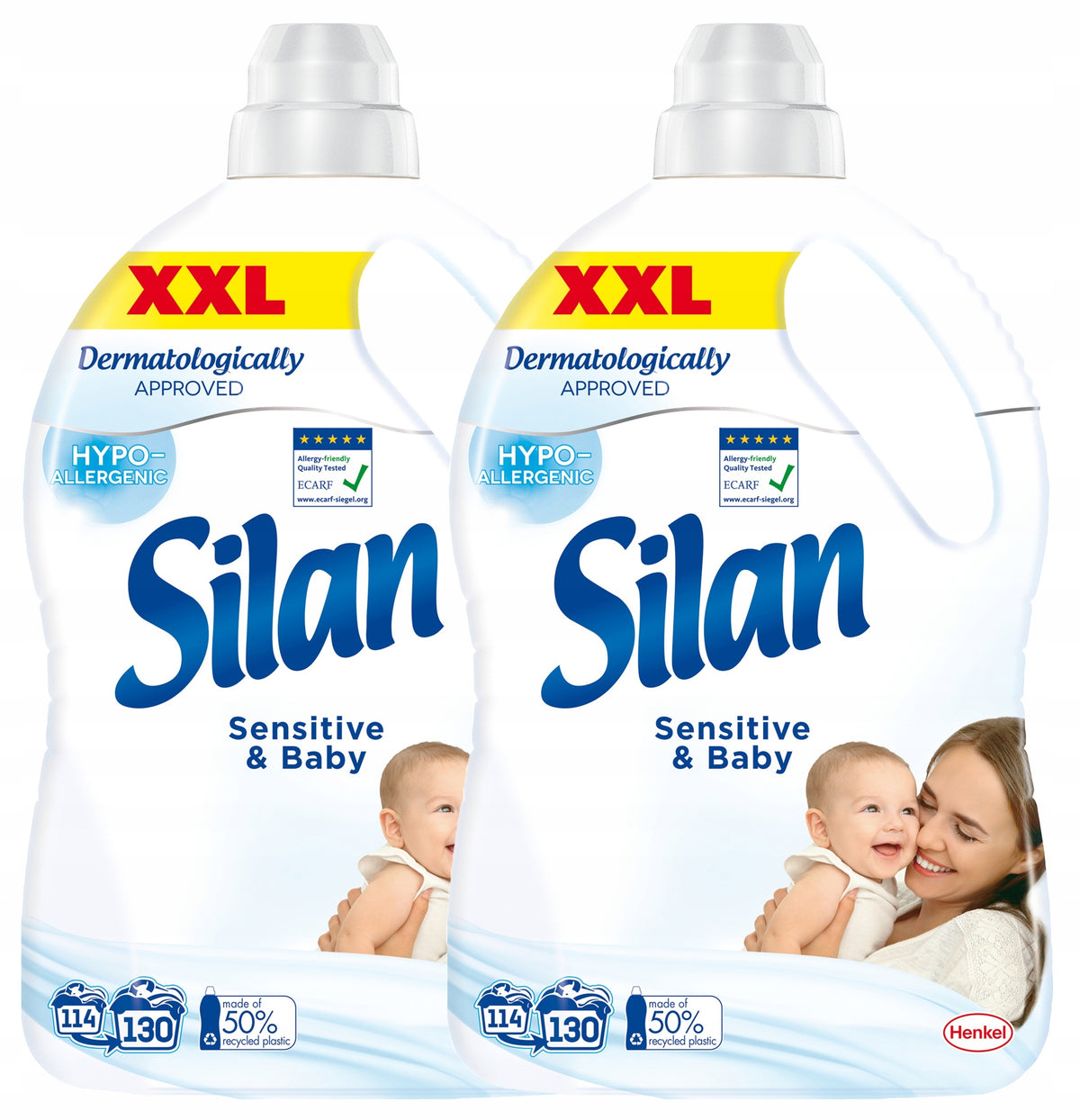 Silan Sensitive Baby Rinsing Liquid Hypoallergenic 2 x 2,86 L 260 Washes