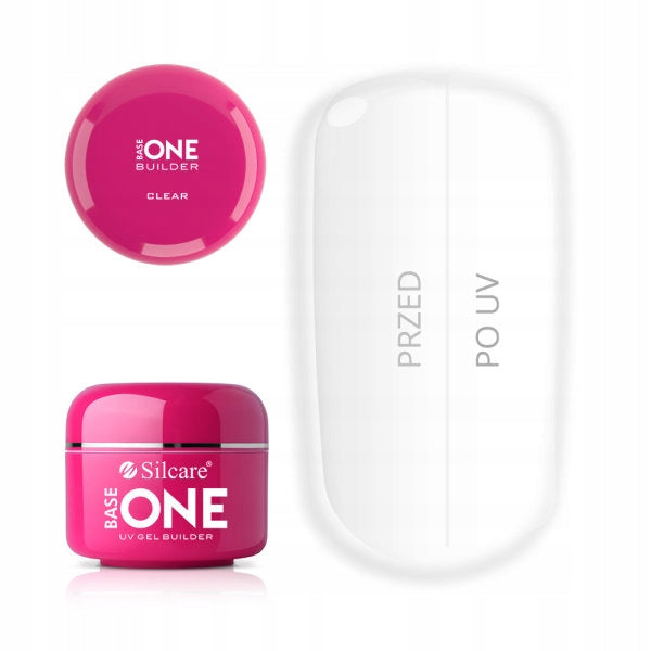 Aufbaugel für Nägel Silcare Base One 30 g, Klar 