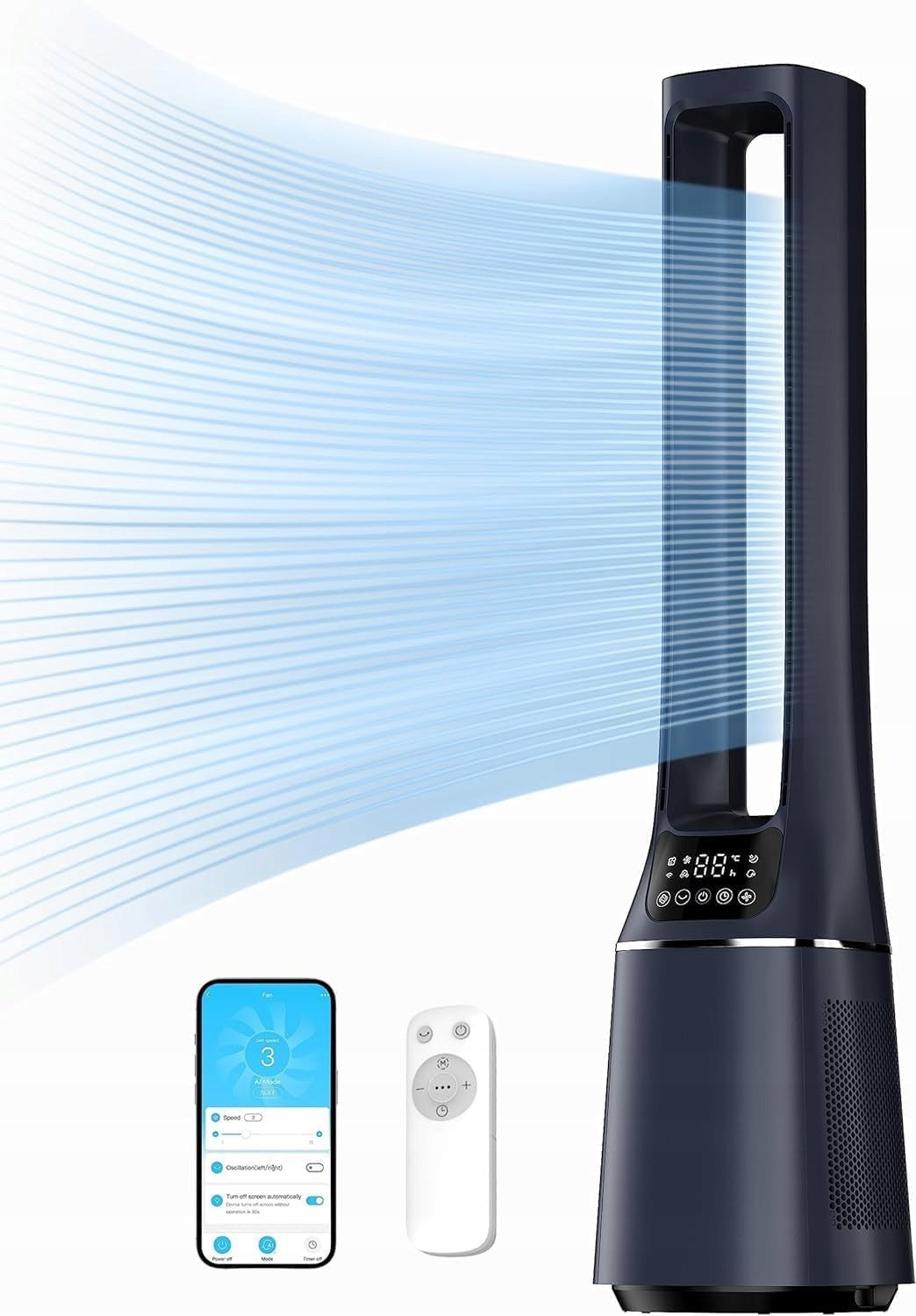 Silent BLADELESS Fan and Air Purifier 2in1 Midea AMS150-PBW